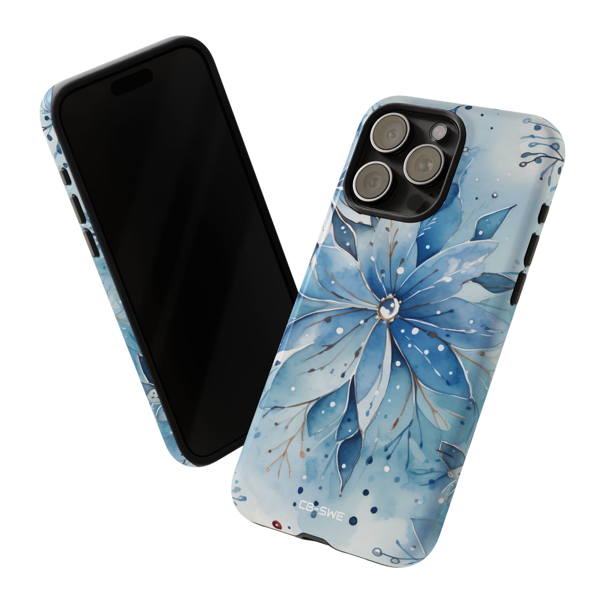 Floral Frost Embrace - iPhone Case