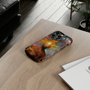 Man with burning mind - Protective Phone Case