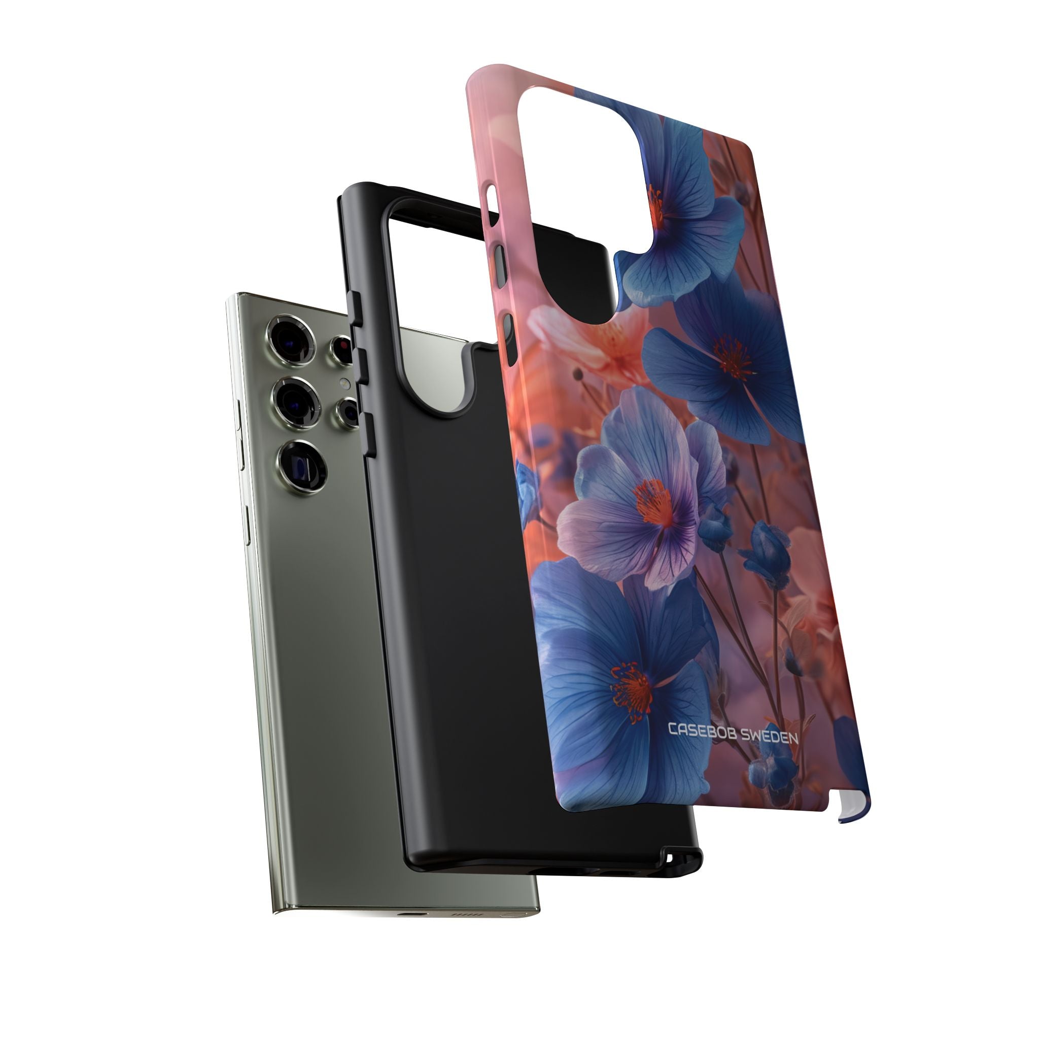 Blue Peach Blossoms - Tough Samsung S23 Phone Case