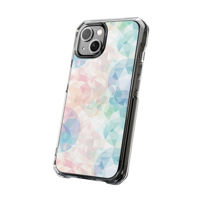 Pastel Geometry Background - Clear Impact iPhone 14 Phone Case