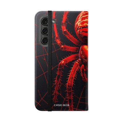 Crimson Spiderweb - Samsung S23+ Case - Portemonnee
