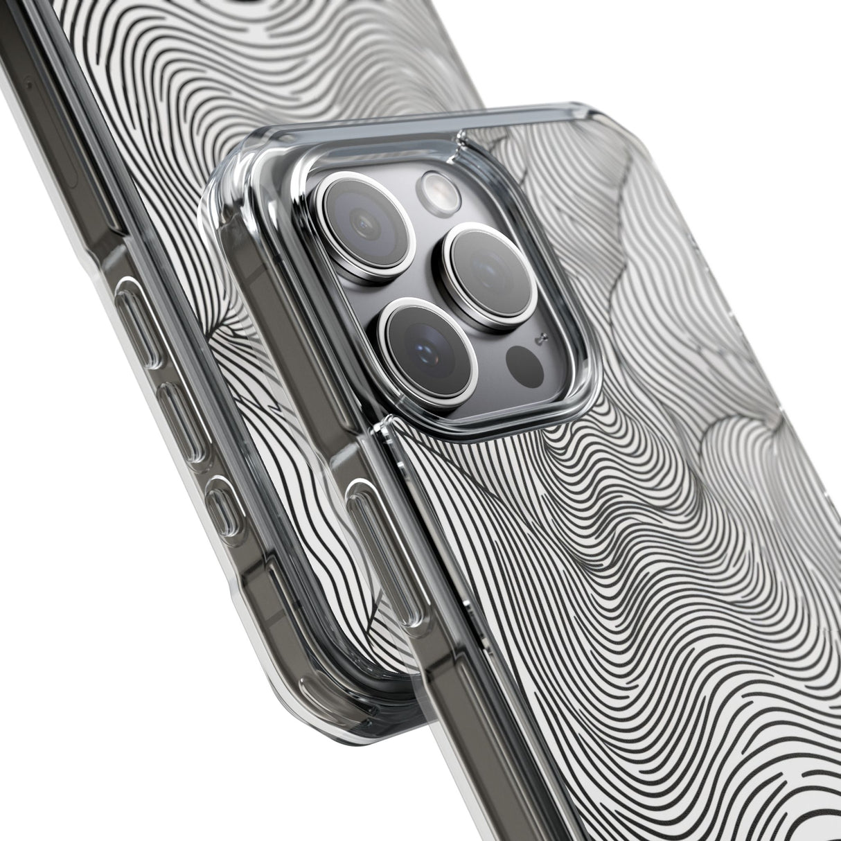 Fluid Waves - Phone Case for iPhone (Clear Impact - Magnetic)