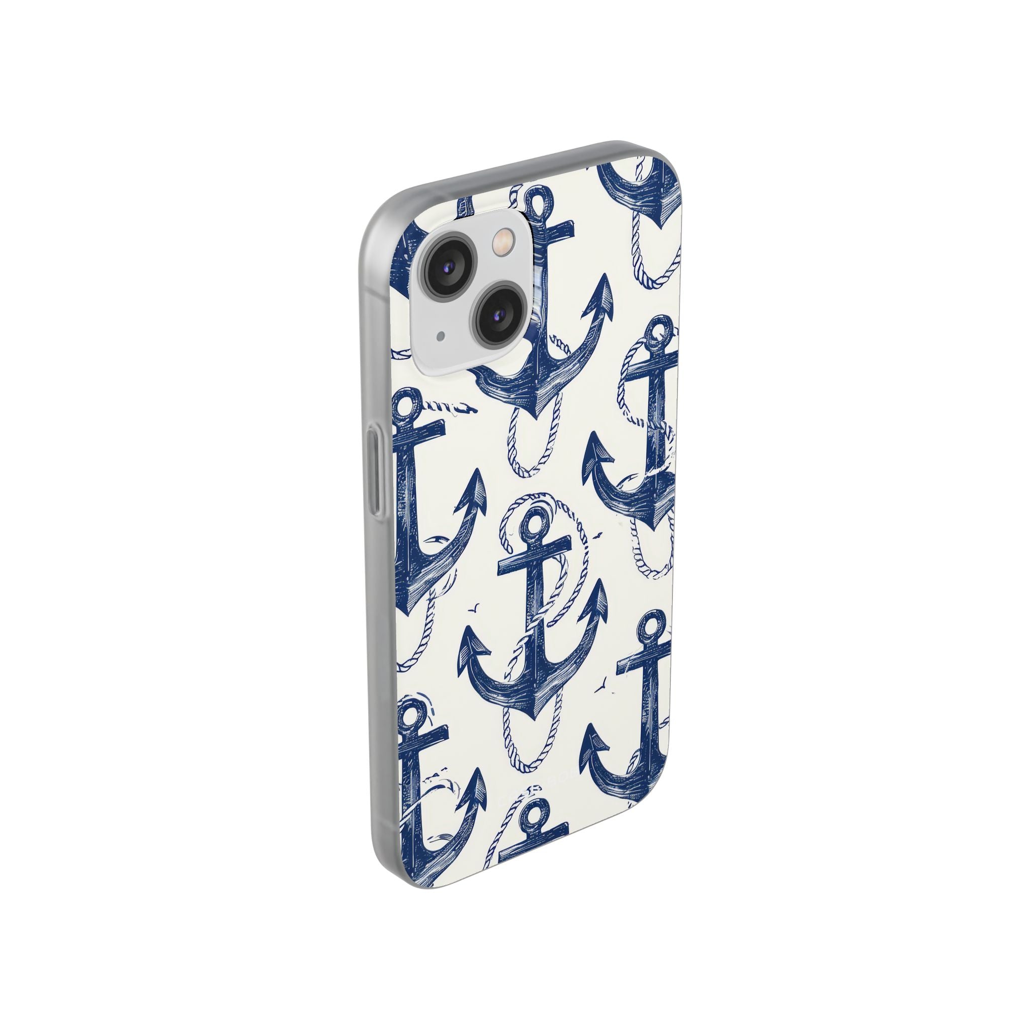 Navy Anchor Loop iPhone 14 Case - Soft