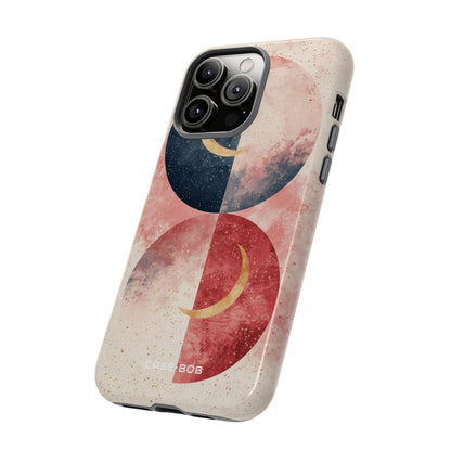 Golden Crescent Circles iPhone 14 Pro Max Case - Tough