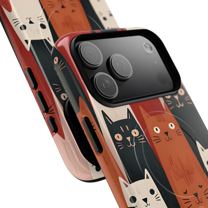 Elongated Cats Black iPhone 17 Pro Max Case - Tough+