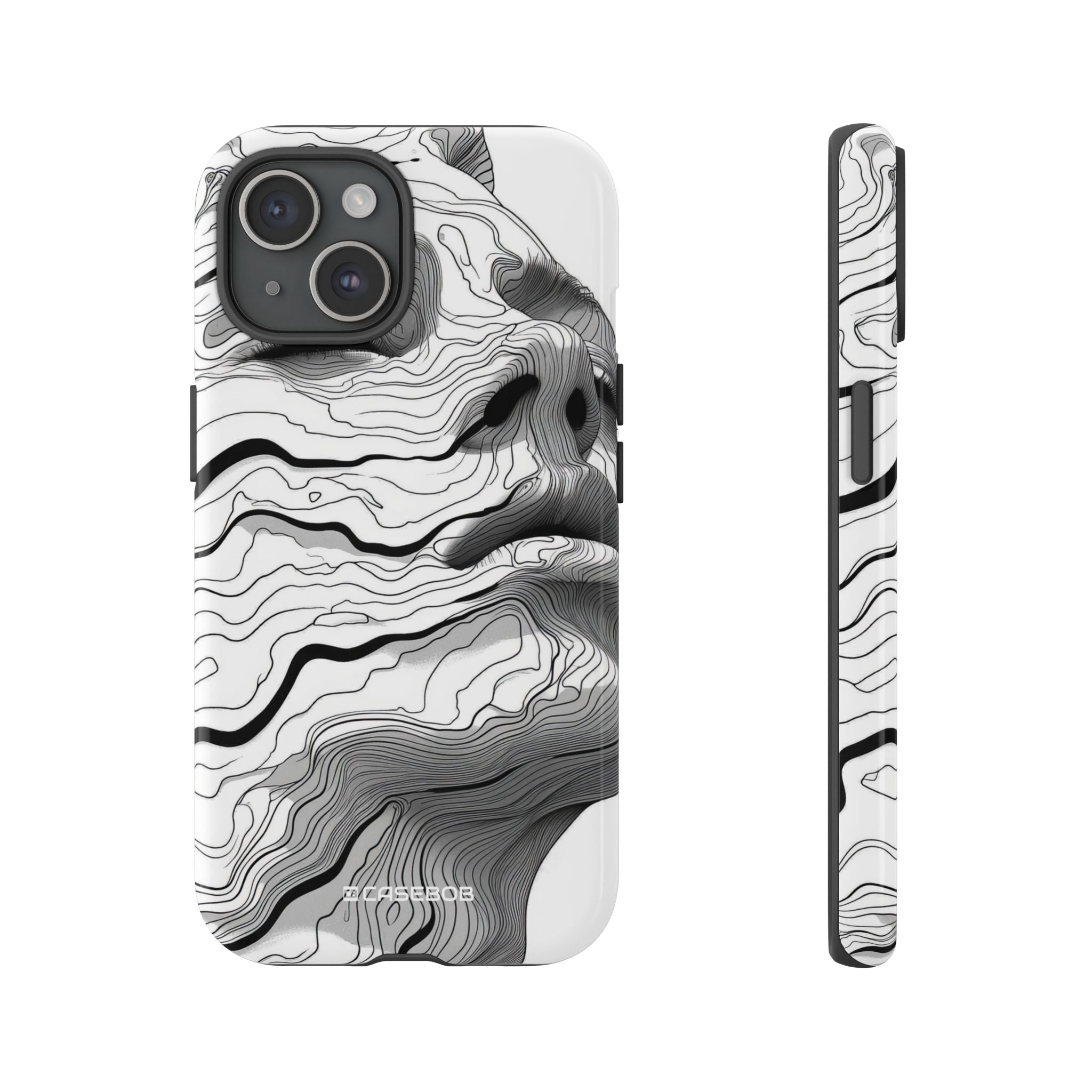 Topographic Serenity | Protective Phone Case for iPhone