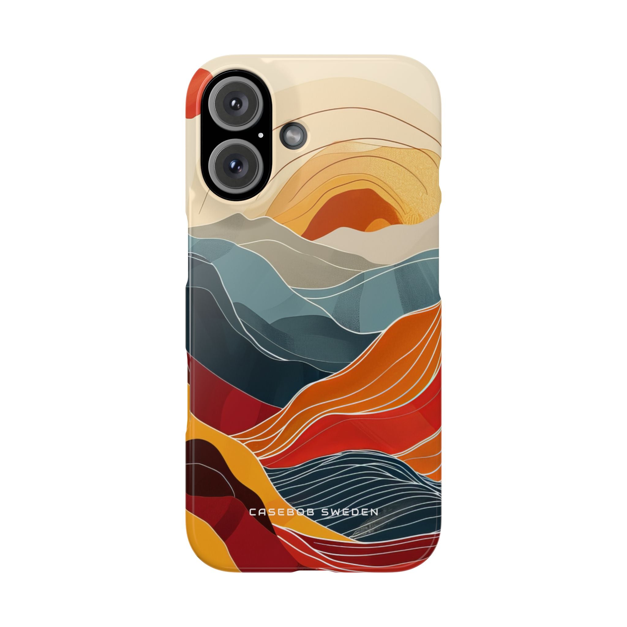 Harmonic Flow of Lines and Color iPhone 16 - Slim Phone Case