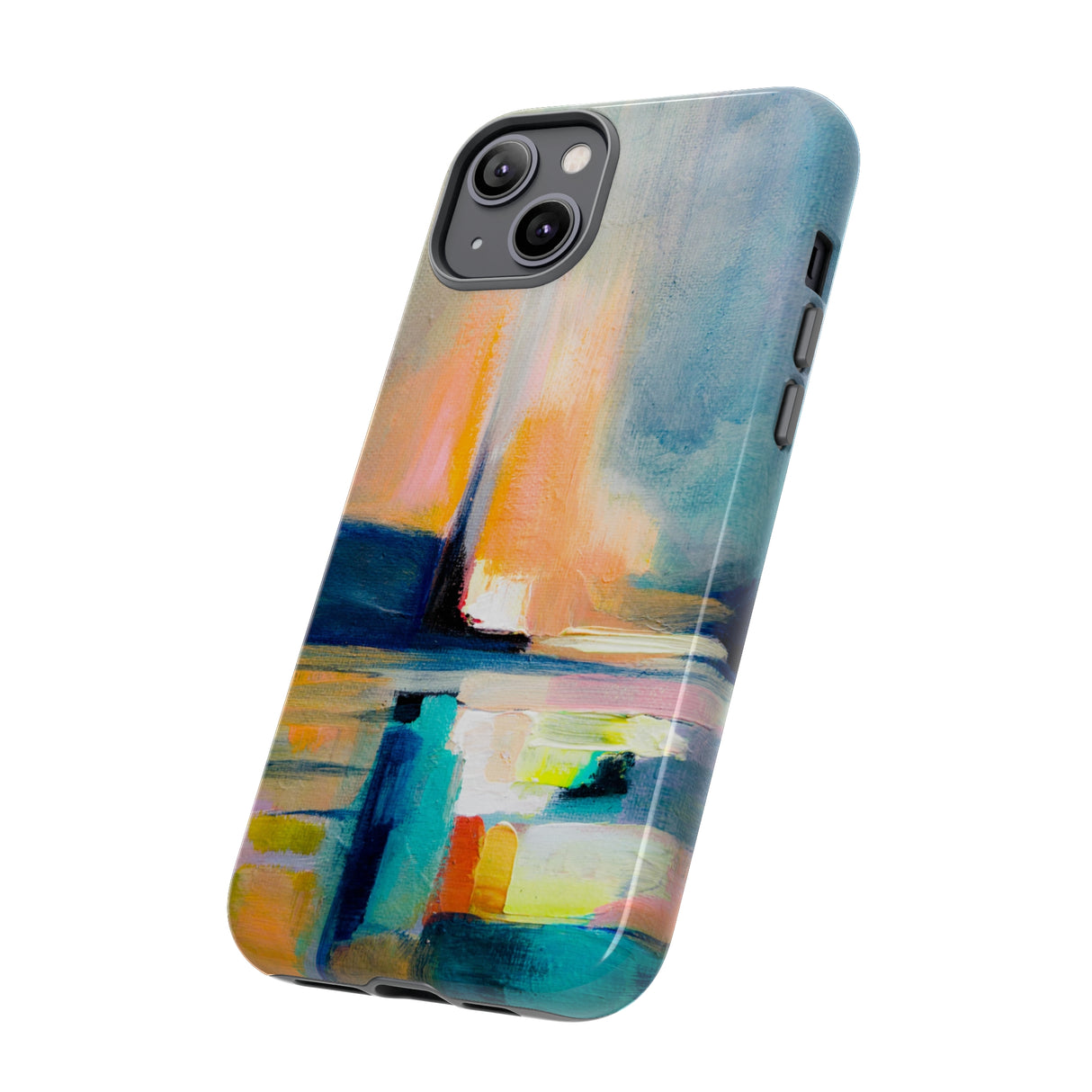 Abstract Blue n Yellow iPhone Case (Protective) Phone Case