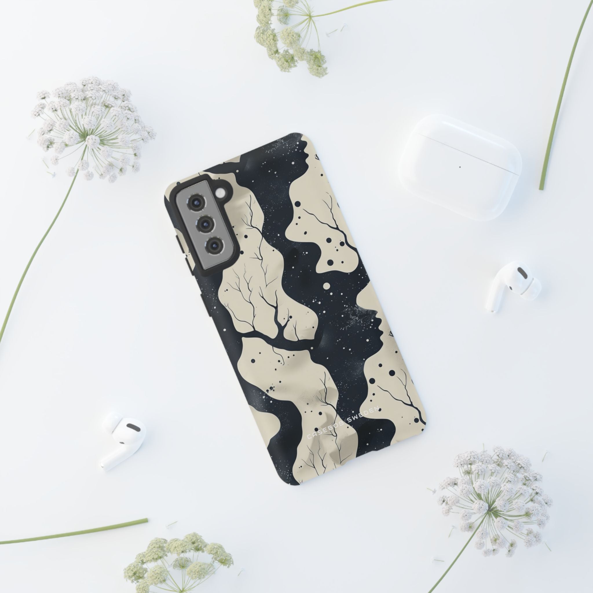 Organic Fluid Silhouettes with Cosmic Depth  Samsung S21 - Tough Phone Case