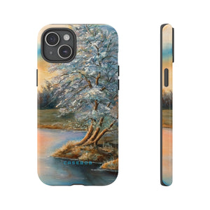 Winterday lake - Protective Phone Case