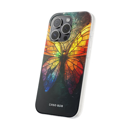 Stained Glass Butterfly iPhone 15 Pro Case - Soft