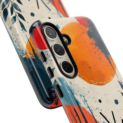 Orange Blue Splash - Tough Samsung S24 Phone Case