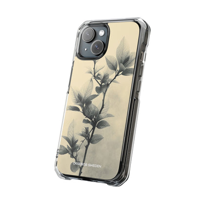 Beige Branch Art - Clear Impact iPhone 15 Phone Case