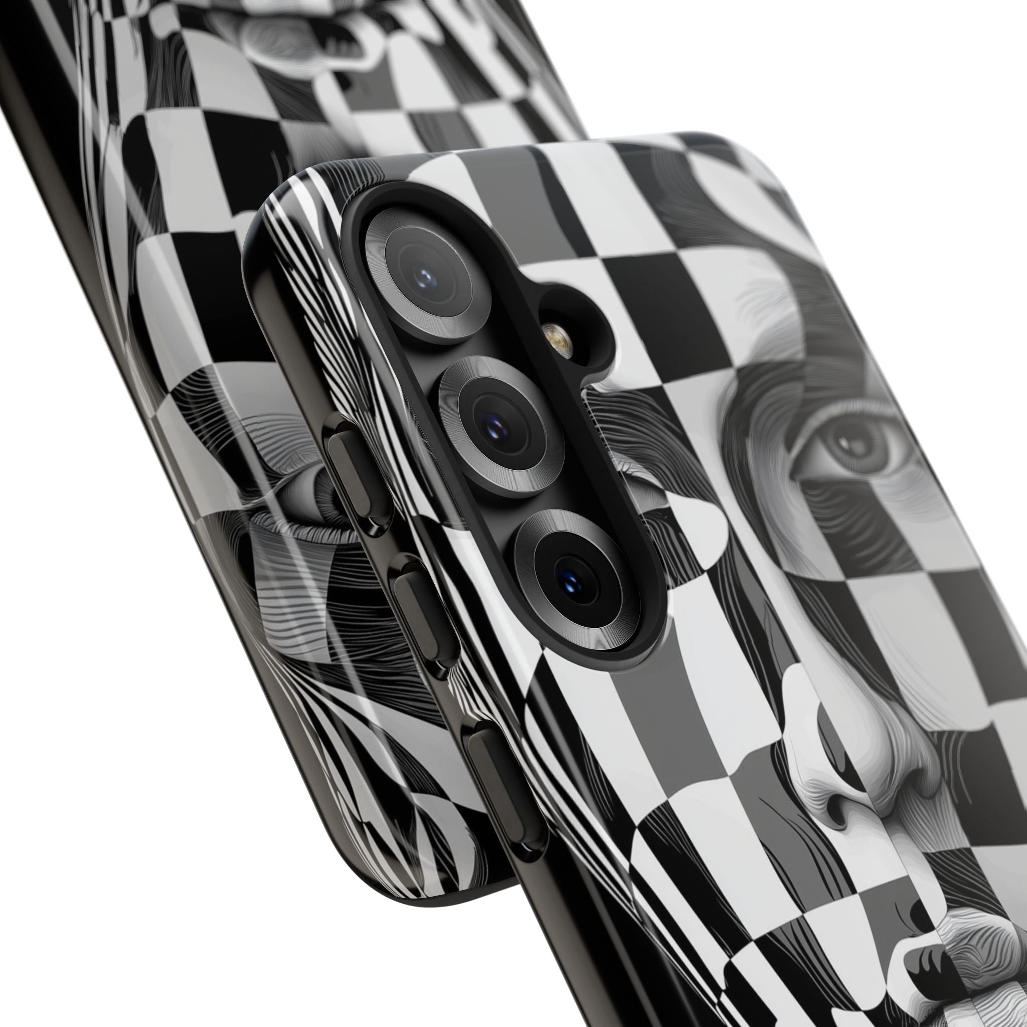 Checkered Face Samsung S25 Case - Tough