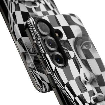 Checkered Face Samsung S25 Case - Tough