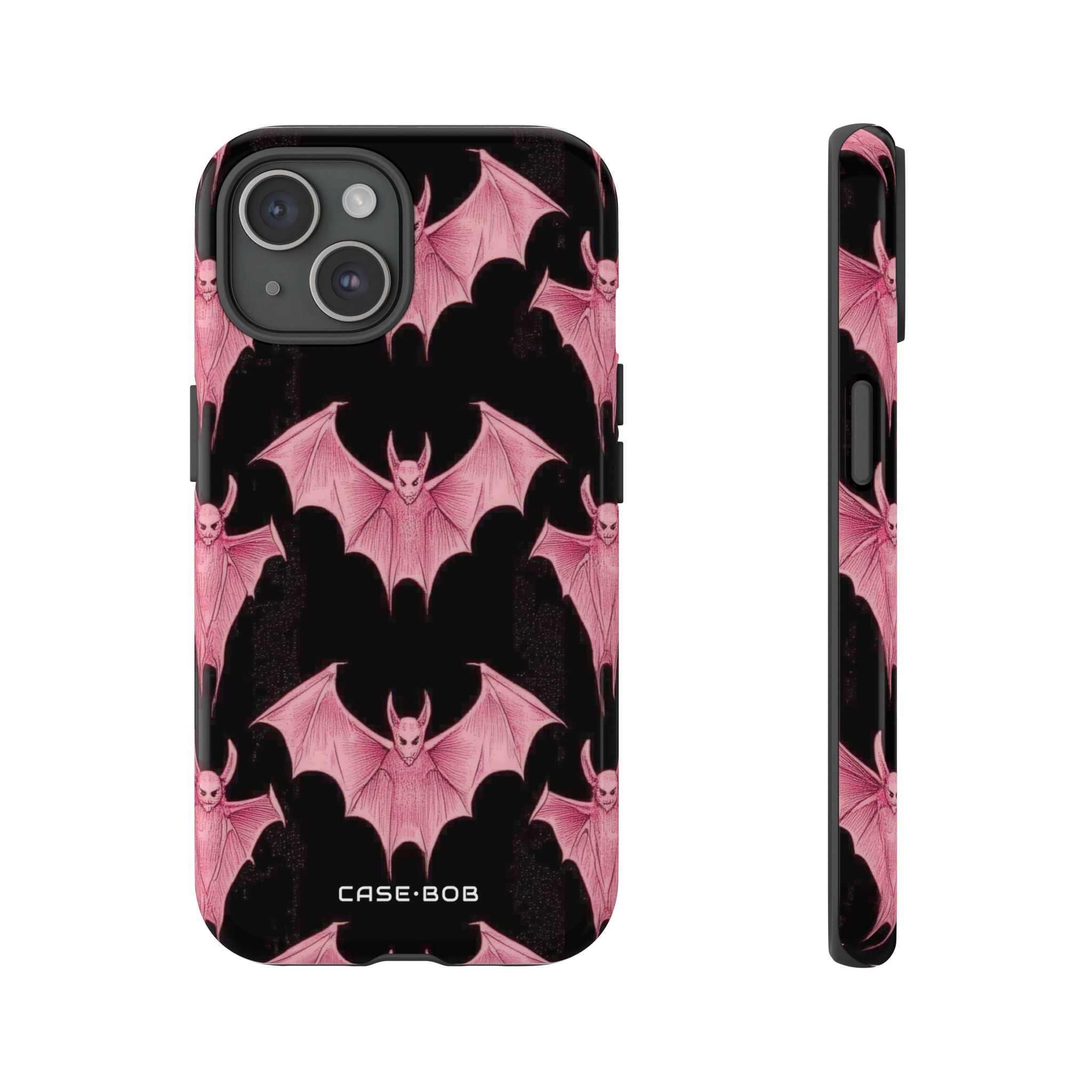 Pink Batwave iPhone 15 Case - Tough