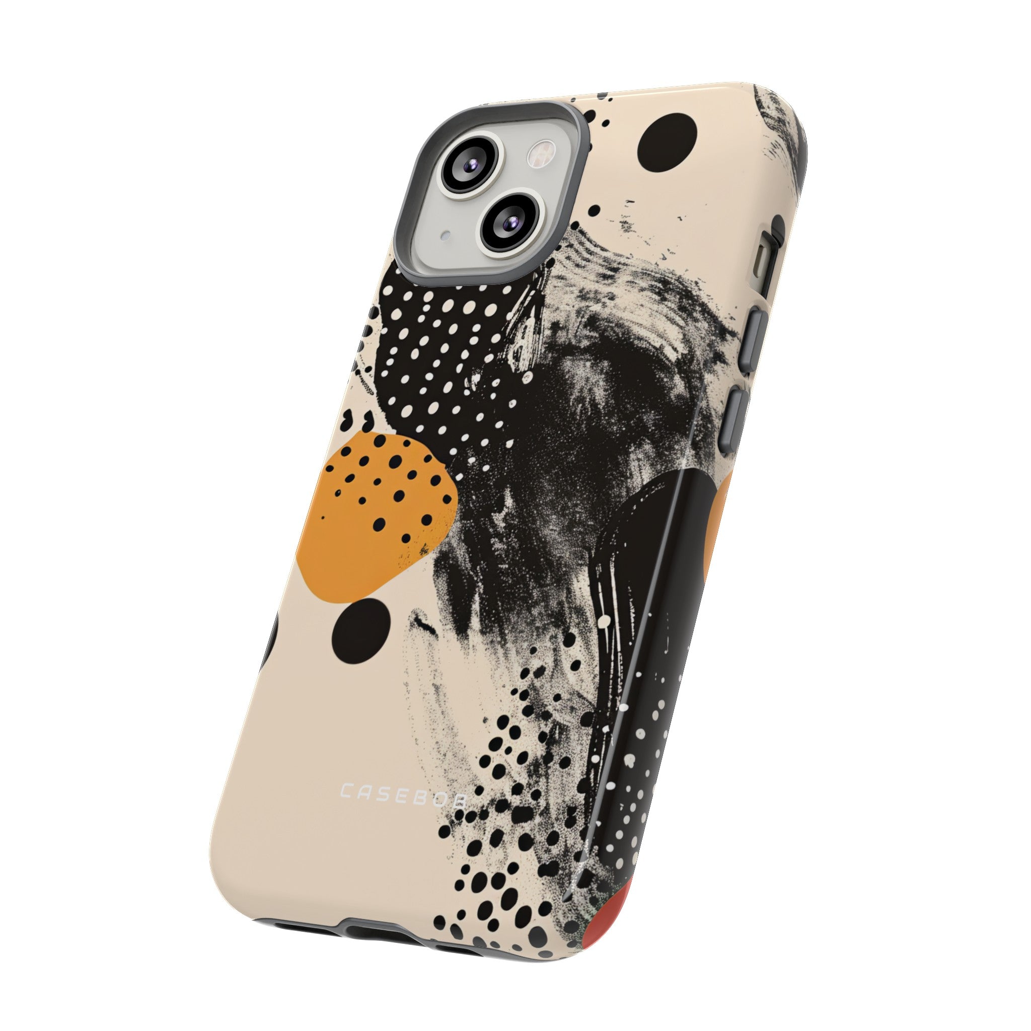 Black Dot Elegance - Protective Phone Case