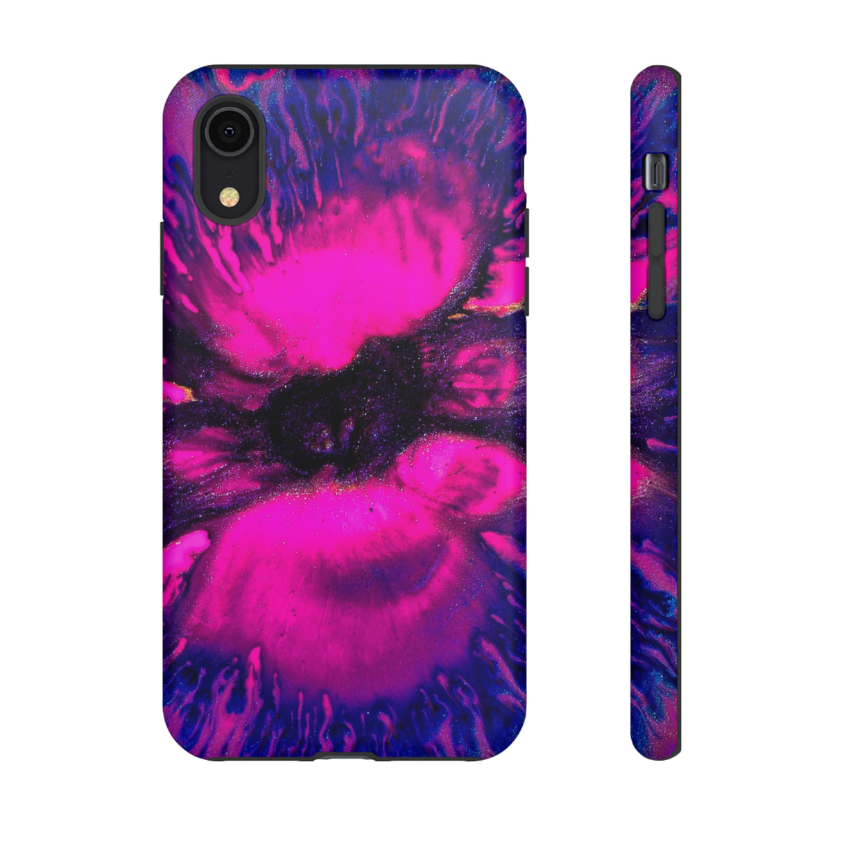 Deep Pink Ink Art iPhone Case (Protective) iPhone XR Matte Phone Case