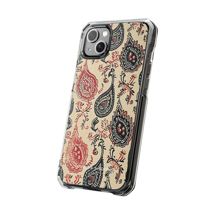 Vintage Paisley Elegance iPhone 14 - Clear Impact Phone Case