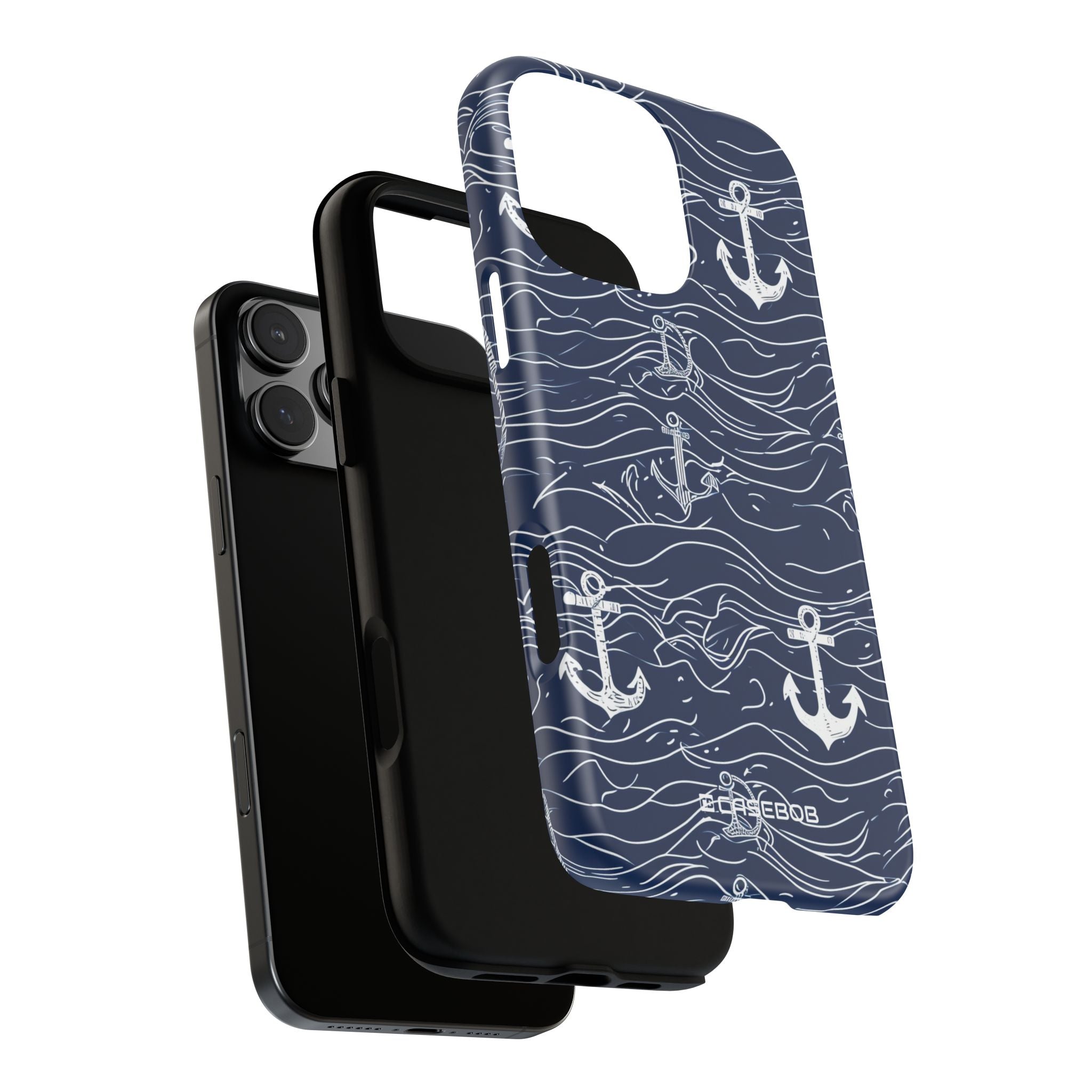 Nautical Whimsy: Anchors and Waves - for iPhone 16