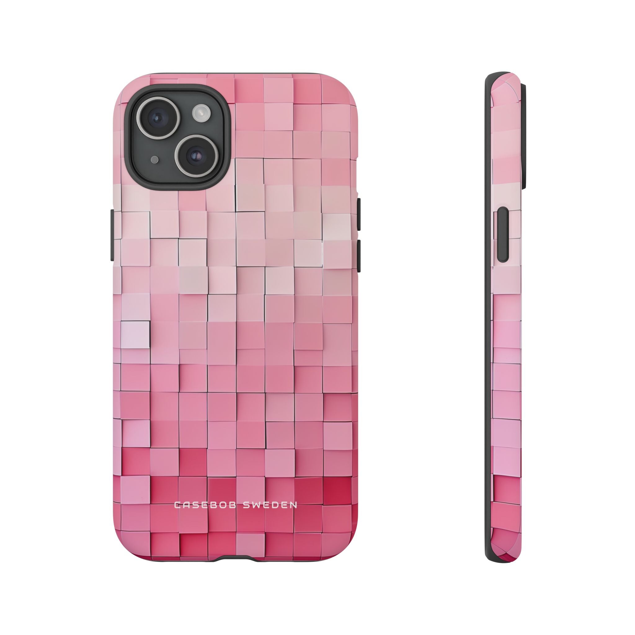 Gradient Pink Mosaic iPhone 15 - Tough Phone Case