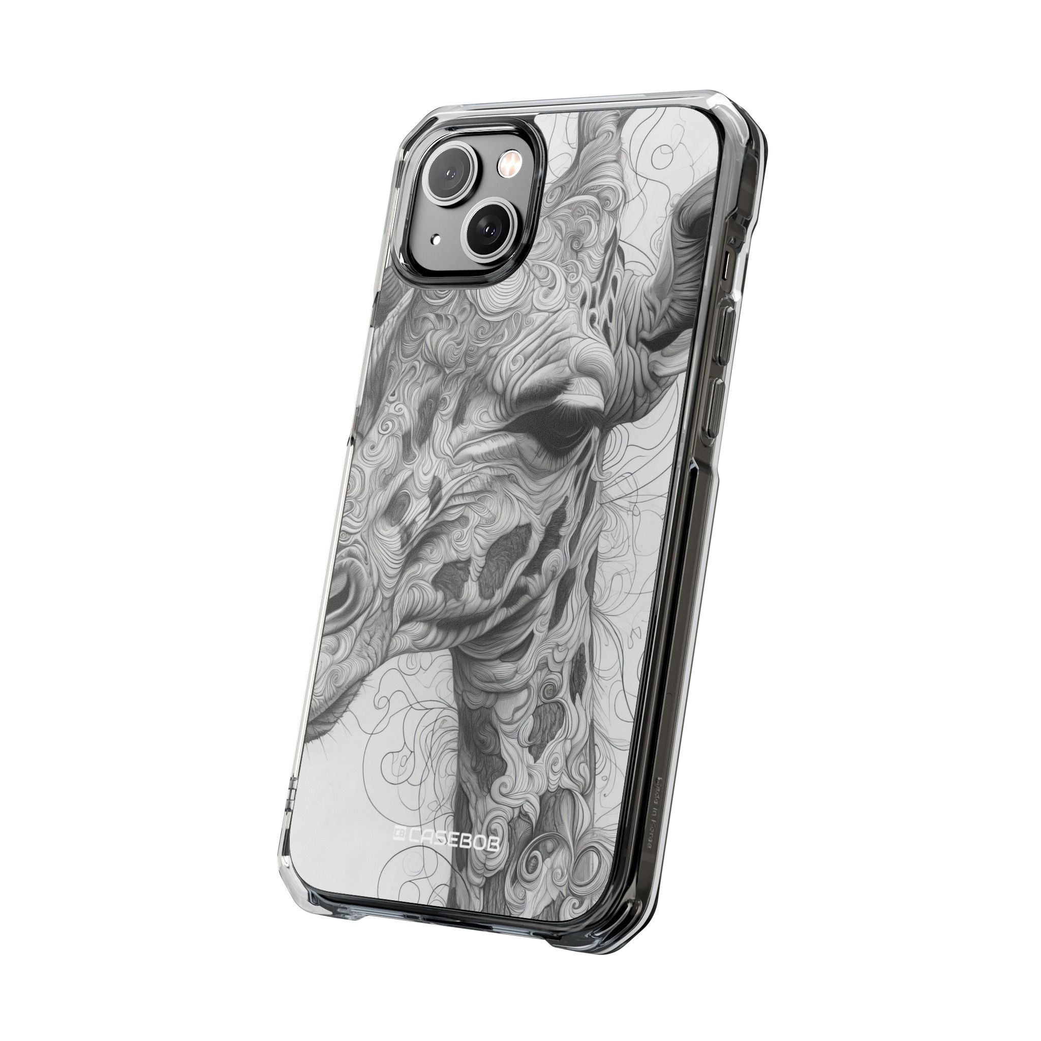 Monochrome Giraffe - Phone Case for iPhone