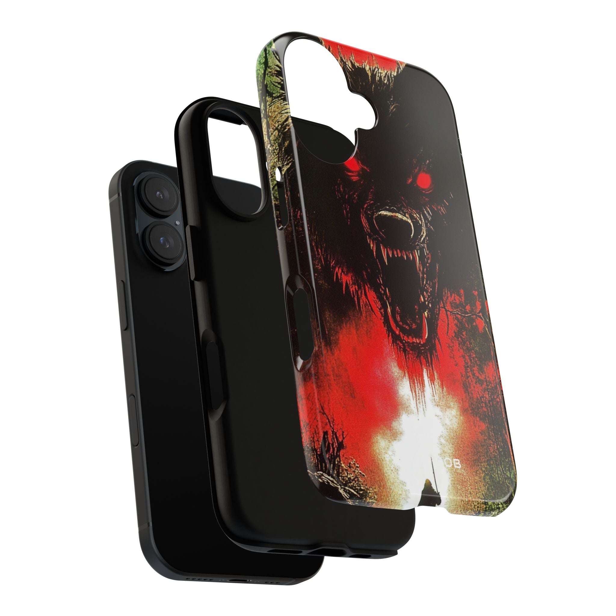 Crimson Wolf iPhone 16 Pro Case - Tough