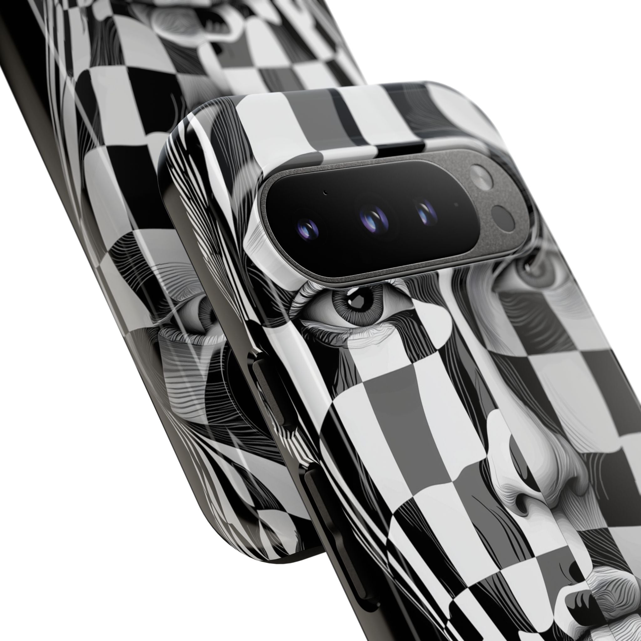 Checkered Face Google Pixel 9 Pro Case - Tough