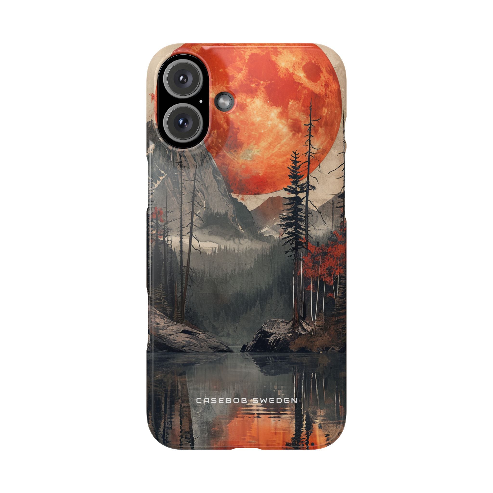 Celestial Glow Over Reflective Landscape iPhone 16 - Slim Phone Case