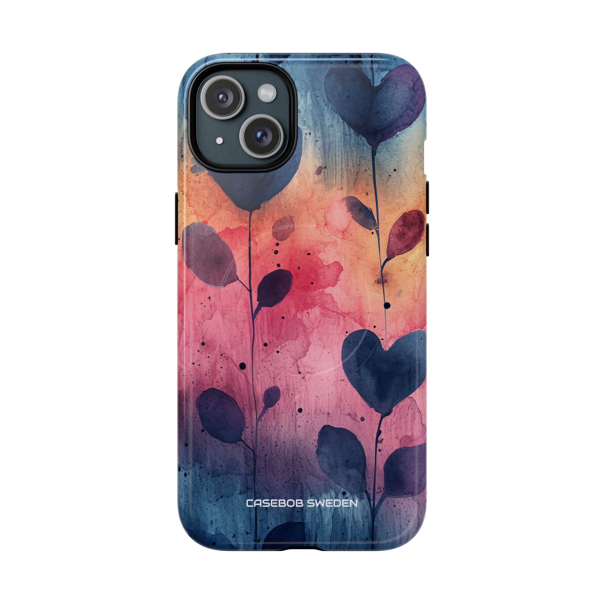 Watercolor Heart Art - Tough + MagSafe® iPhone 15 Phone Case