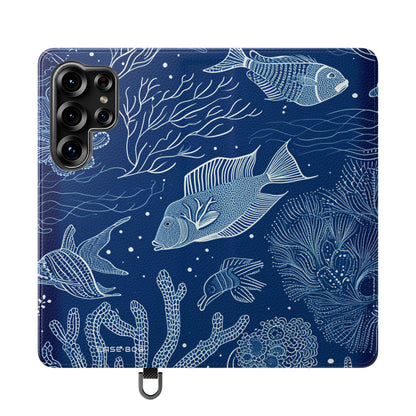 Blue Scale Reef - Samsung S25 Ultra Case - Wallet