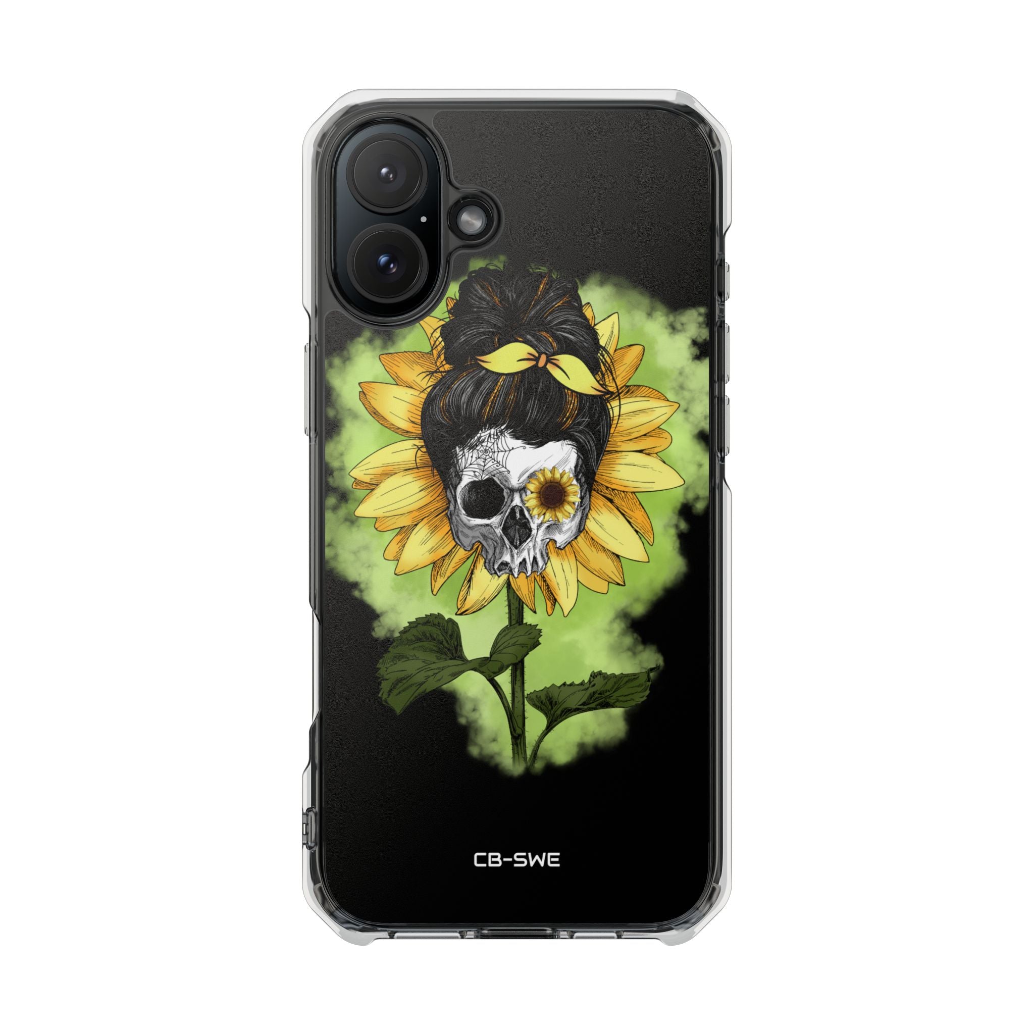 Sunflower Skull Fusion iPhone Case - Impact