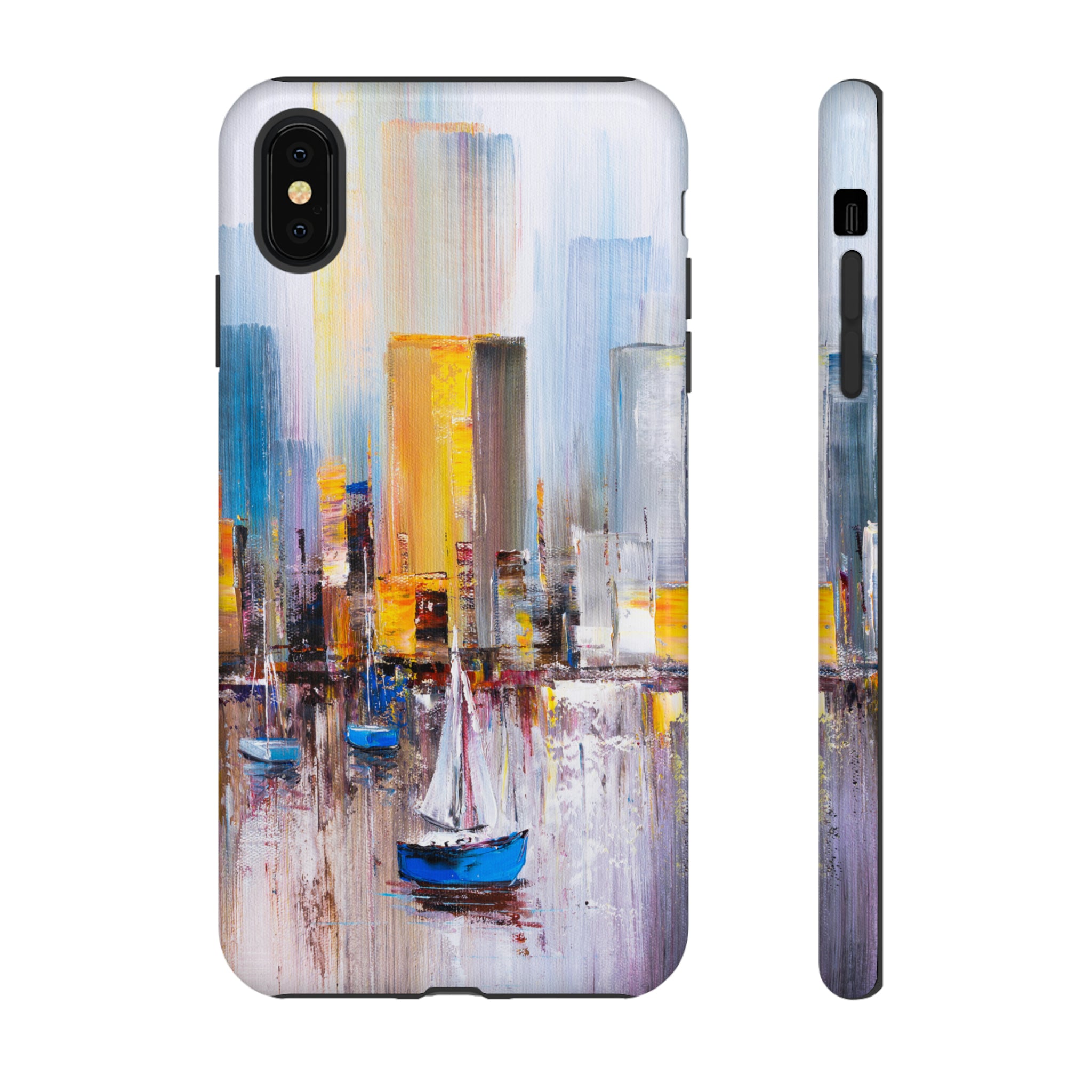 Oil Painting - Manhattan Bay - Protective Phone Case