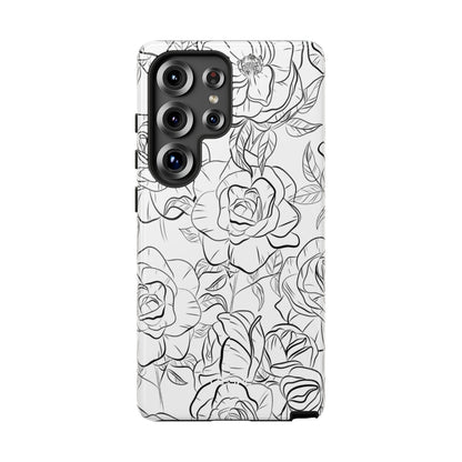 Intricate Rose Sketches - Samsung Case