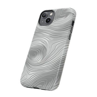 Sleek Grey Abstract Lines Case - Protective Phone Case