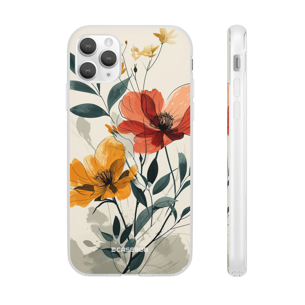 Serene Floral Harmony | Flexible Phone Case for iPhone