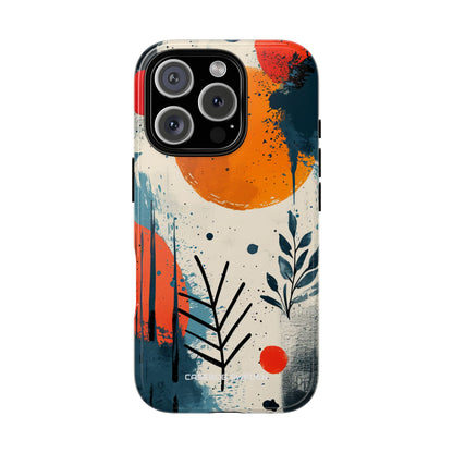 Orange Blue Splash - Tough iPhone 16 Phone Case