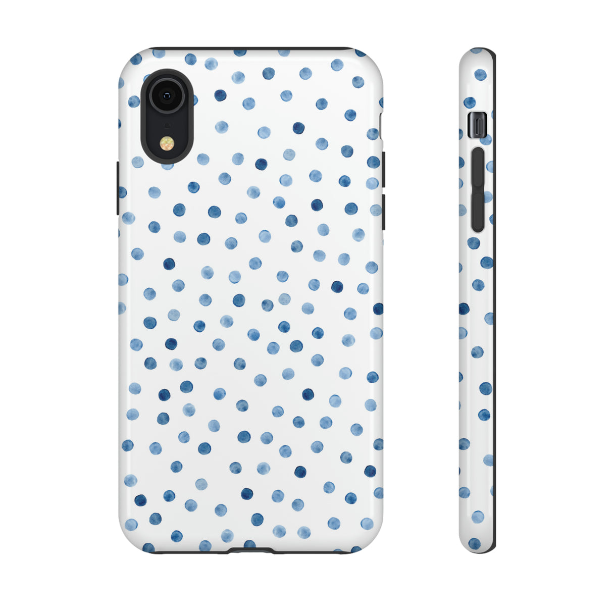 Blue Dots Pattern - Protective Phone Case