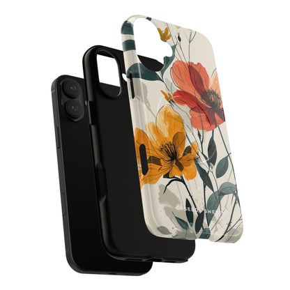 Elegant Floral Harmony iPhone 16 | Tough+ Phone Case