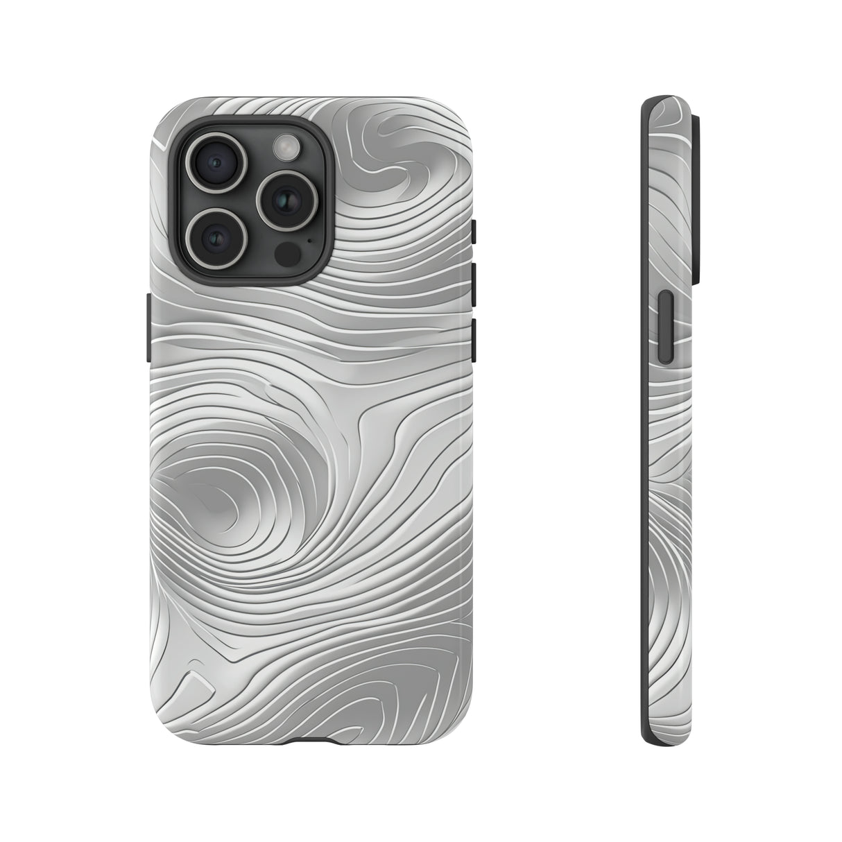 Sleek Grey Abstract Lines Case - Protective Phone Case