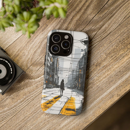 Urban Noir Streetscape iPhone 16 - Tough Phone Case