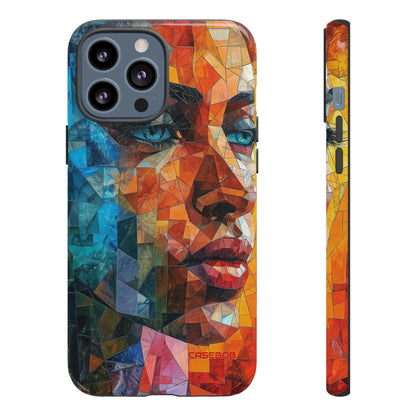 Geometric Fusion Lady - Protective Phone Case