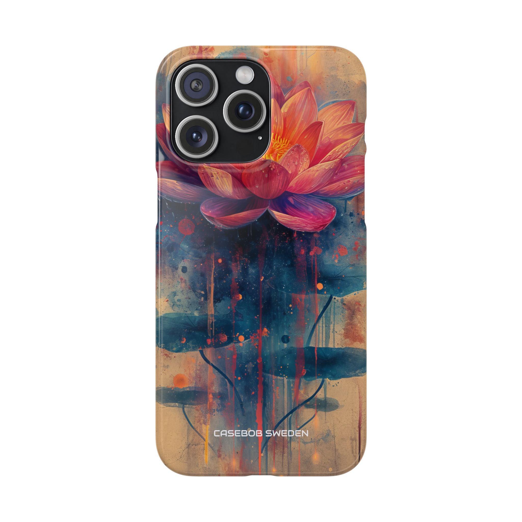 Lotus Blossom Art - Slim iPhone 15 Phone Case