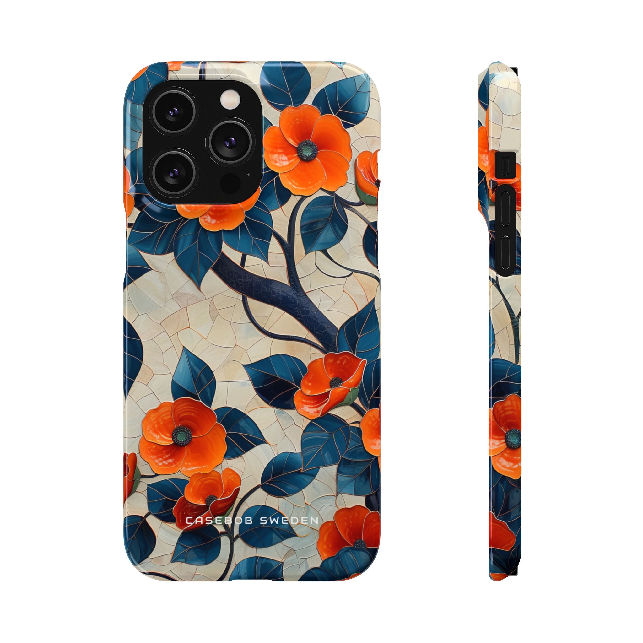 Orange Blossoms Mosaic Harmony iPhone 14 - Slim Phone Case