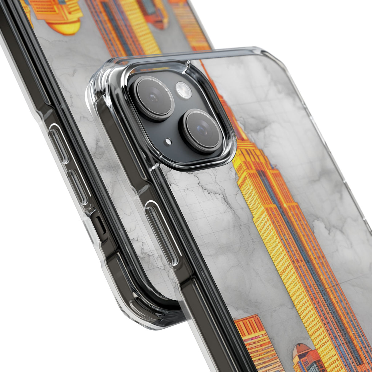 Urban Radiance - Phone Case for iPhone (Clear Impact - Magnetic)