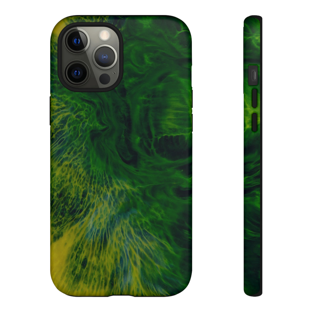 Dark Green Ink Art - Protective Phone Case