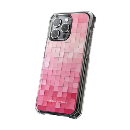 Gradient Pink Mosaic iPhone 15 - Clear Impact Phone Case