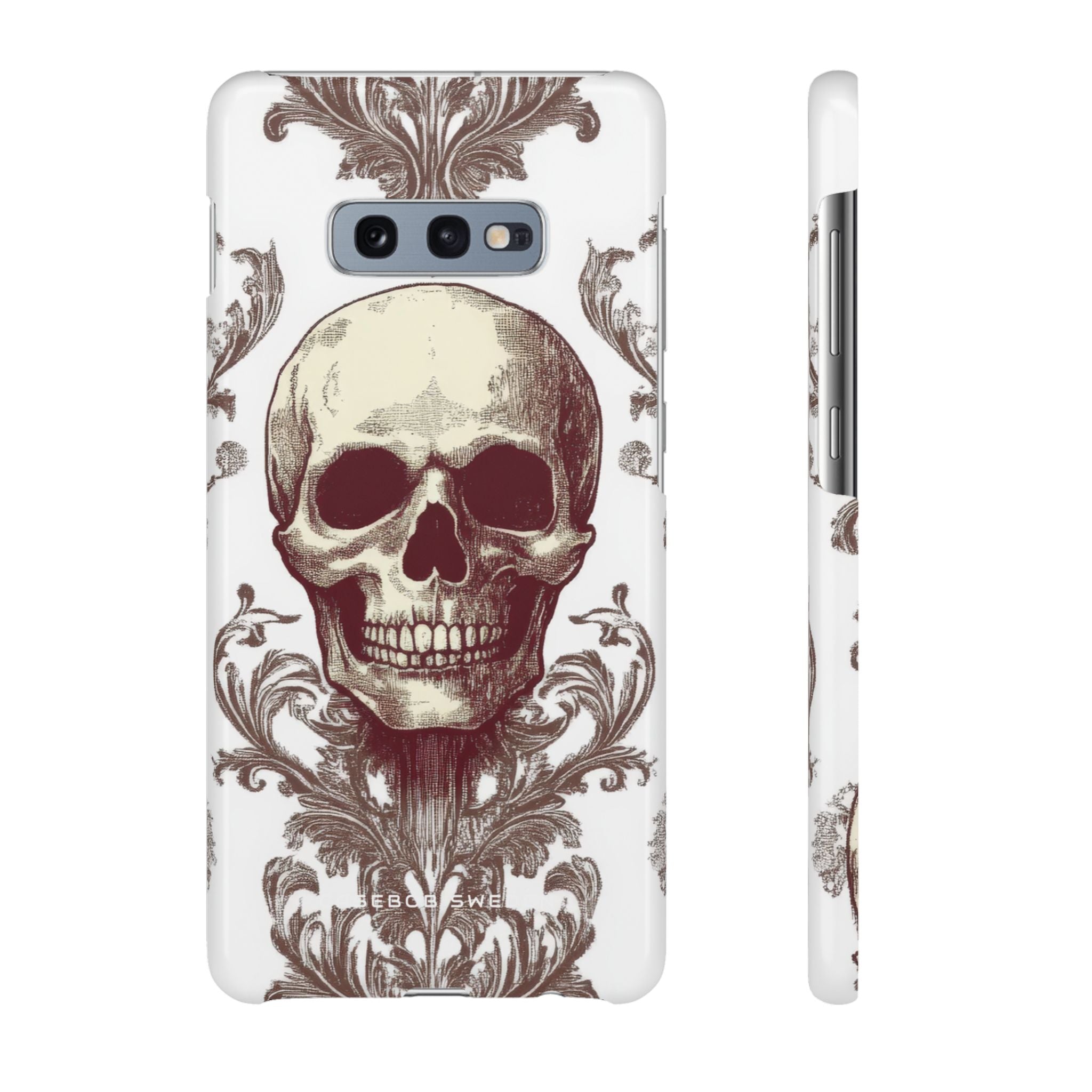 Gothic Skulls and Ornate Foliage Samsung S10 - Slim Phone Case