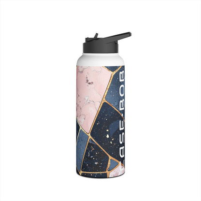 Golden Mosaic Navy - Stainless Steel Water Bottle