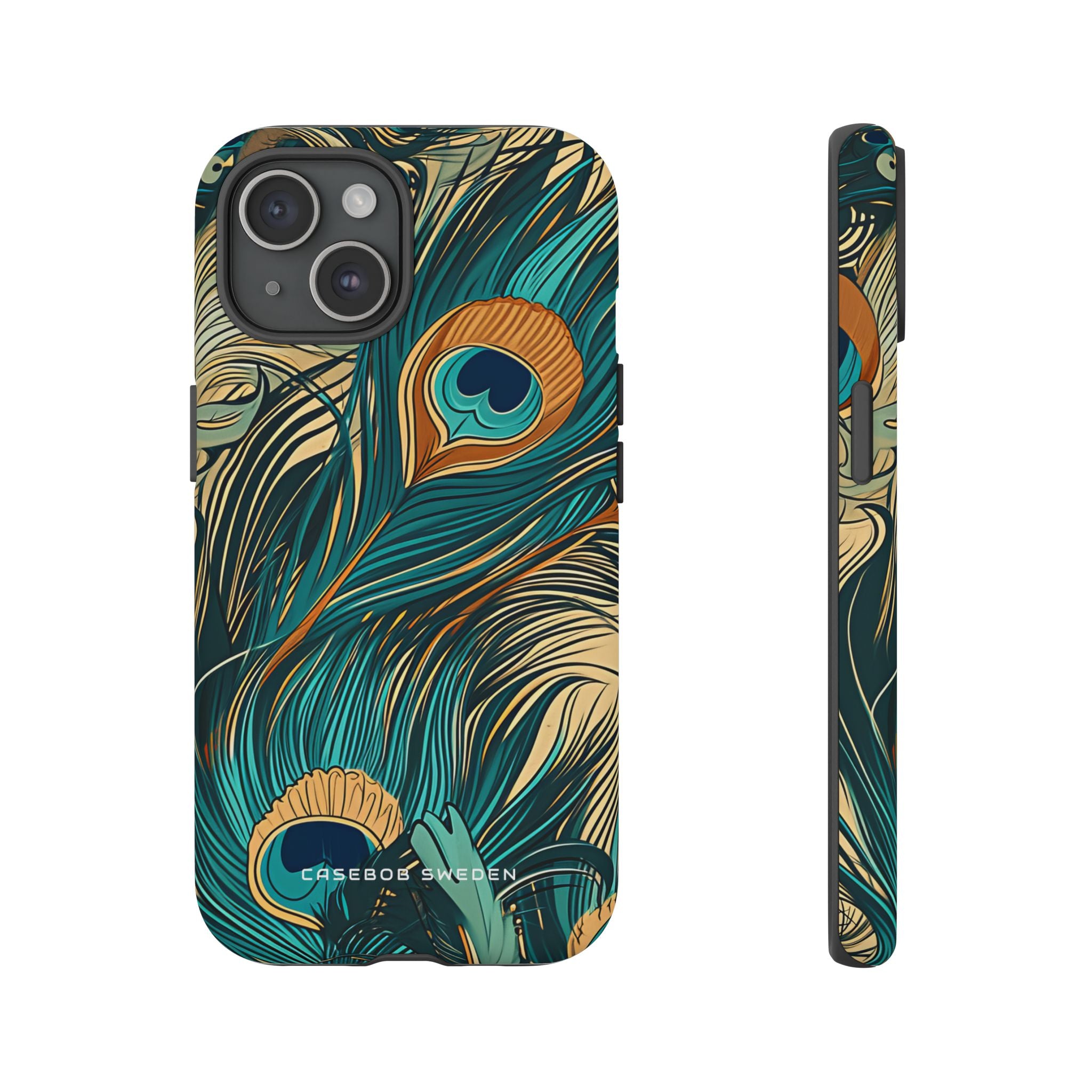 Art Nouveau Peacock Elegance iPhone 15 - Tough Phone Case